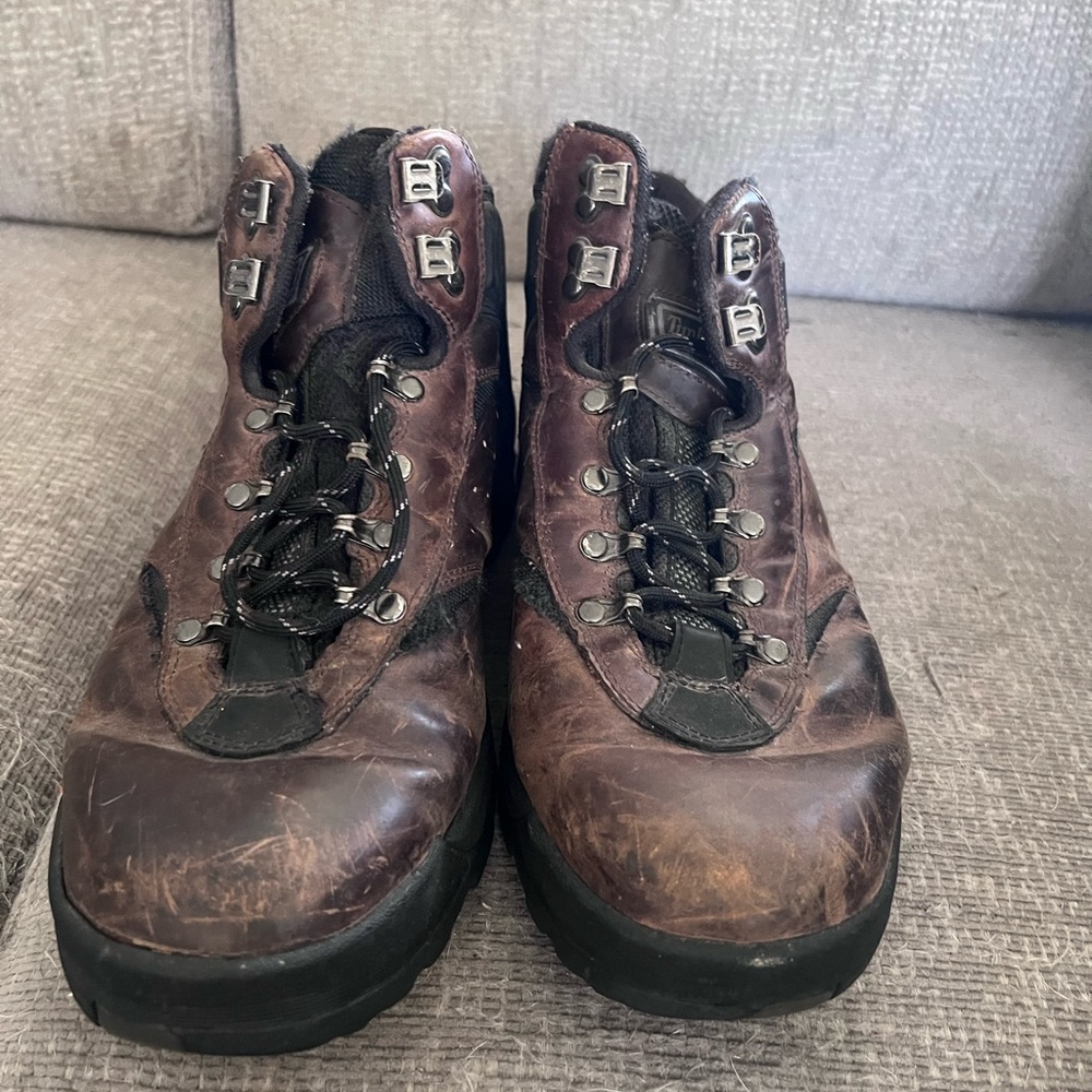 Timberland Men's Dark Brown Leather Boots